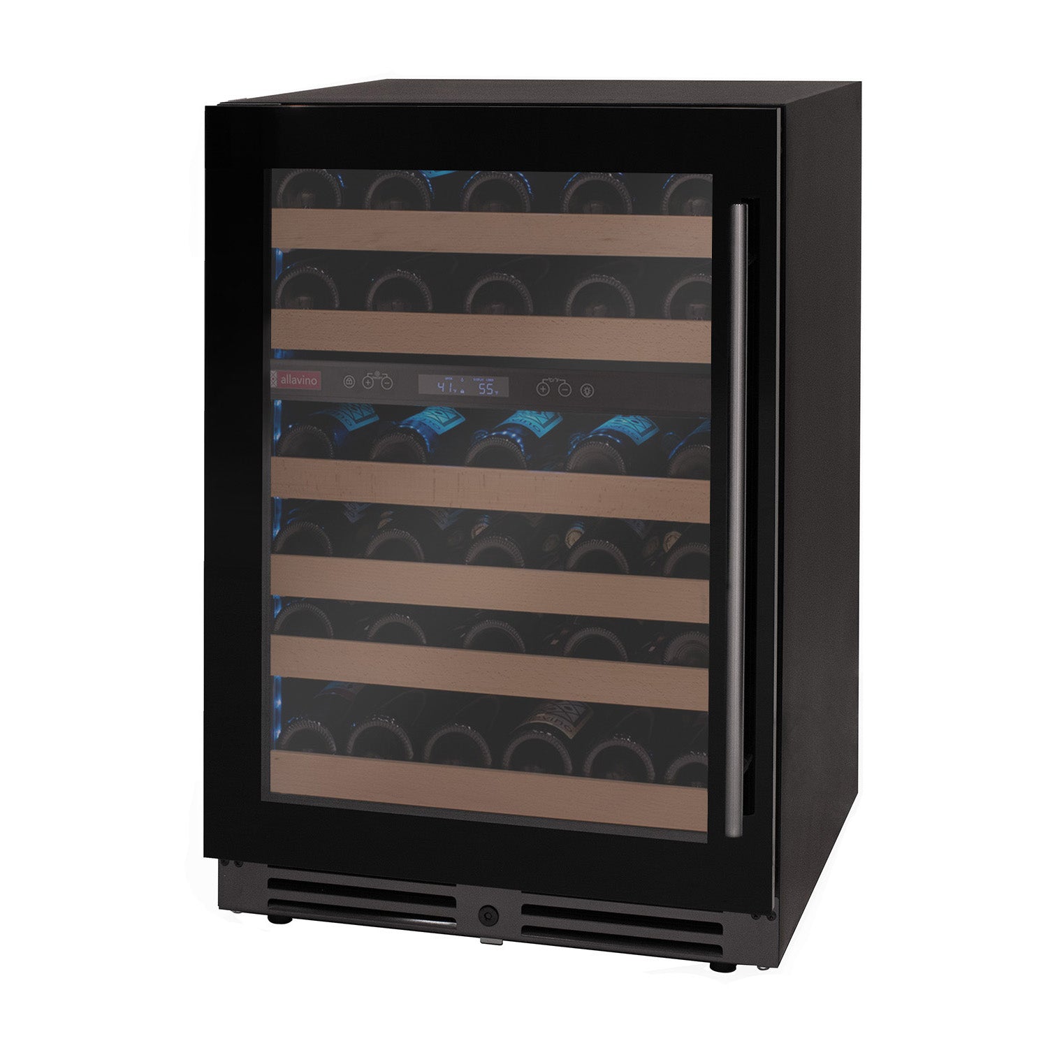 Allavino - Reserva Series 50 Bottle 34" Tall Dual Zone Black Glass Wine Cooler Refrigerator Allavino - Reserva Series 50 Bottle 34" Tall Dual Zone Black Glass Wine Cooler Refrigerator