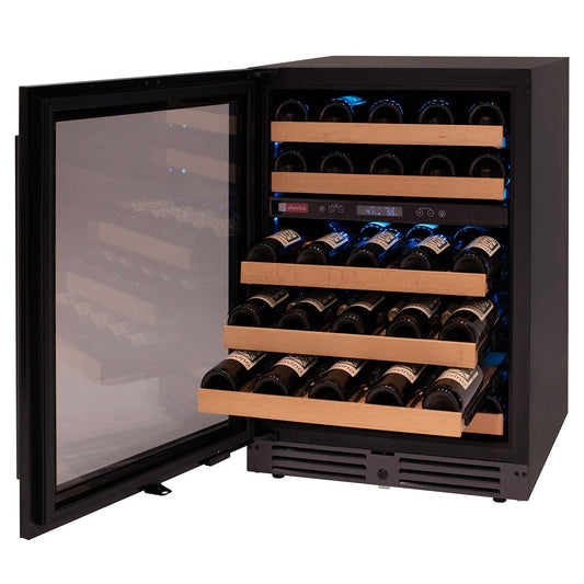 Allavino - Reserva Series 50 Bottle 34" Tall Dual Zone Black Glass Wine Cooler Refrigerator