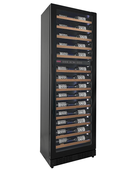 Allavino - Reserva Series 67 Bottle 71" Tall Dual Zone Black Shallow Wine Refrigerator with Wood Shelf Fronts