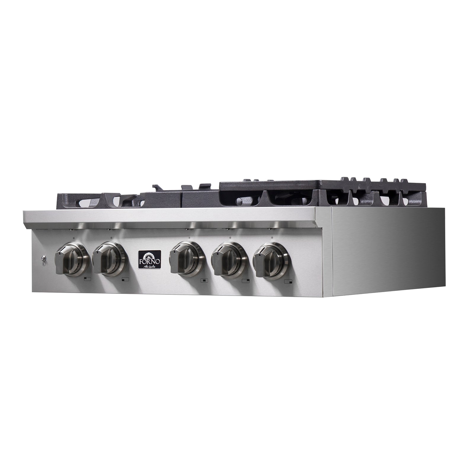 FORNO - Spezia 30-Inch Gas Rangetop, 5 Burners, Wok Ring and Grill/Griddle in Stainless Steel FORNO - Spezia 30-Inch Gas Rangetop, 5 Burners, Wok Ring and Grill/Griddle in Stainless Steel