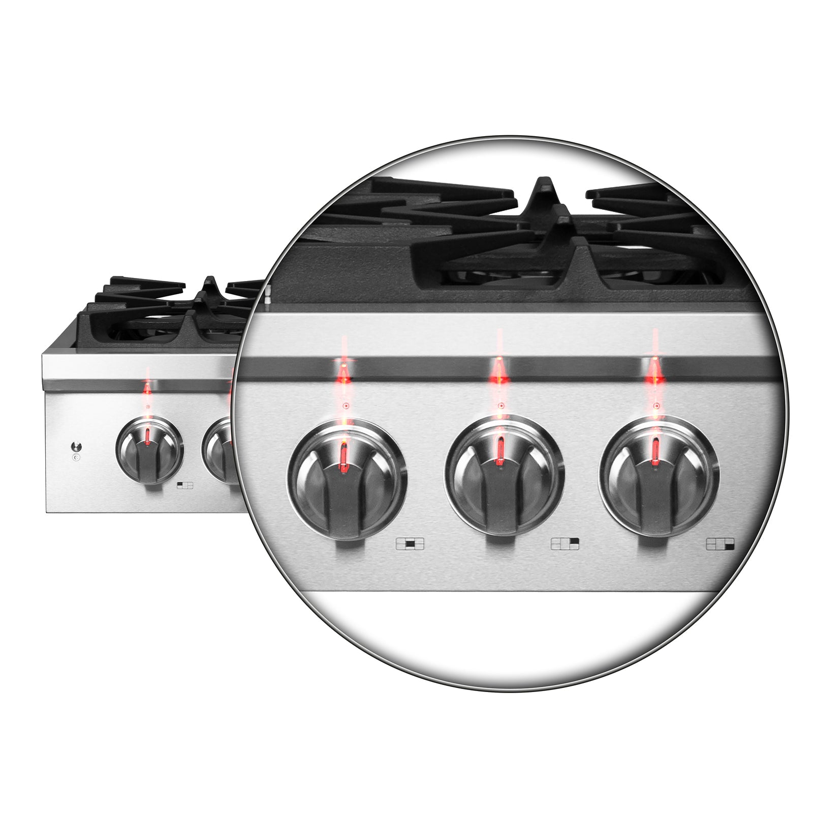 FORNO - Spezia 30-Inch Gas Rangetop, 5 Burners, Wok Ring and Grill/Griddle in Stainless Steel FORNO - Spezia 30-Inch Gas Rangetop, 5 Burners, Wok Ring and Grill/Griddle in Stainless Steel
