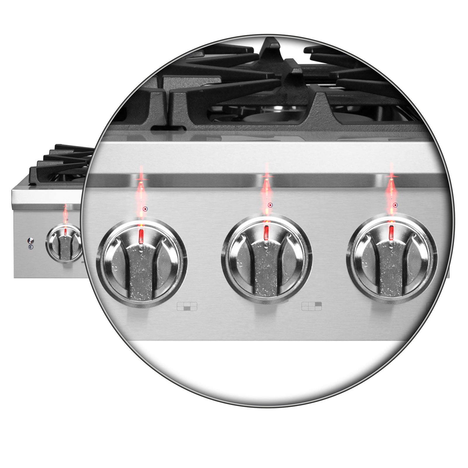 FORNO - Spezia 36-Inch Gas Rangetop, 6 Burners. Wok Ring and Grill/Griddle in Stainless Steel | FCTGS5751-36 FORNO - Spezia 36-Inch Gas Rangetop, 6 Burners. Wok Ring and Grill/Griddle in Stainless Steel | FCTGS5751-36