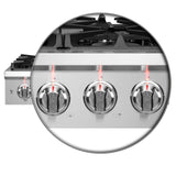 FORNO - Spezia 36-Inch Gas Rangetop, 6 Burners. Wok Ring and Grill/Griddle in Stainless Steel | FCTGS5751-36 FORNO - Spezia 36-Inch Gas Rangetop, 6 Burners. Wok Ring and Grill/Griddle in Stainless Steel | FCTGS5751-36
