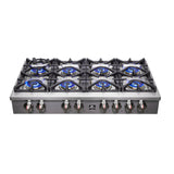 FORNO - Spezia 48-Inch Gas Rangetop, 8 Burners, Wok Ring and Grill/Griddle in Stainless Steel FORNO - Spezia 48-Inch Gas Rangetop, 8 Burners, Wok Ring and Grill/Griddle in Stainless Steel