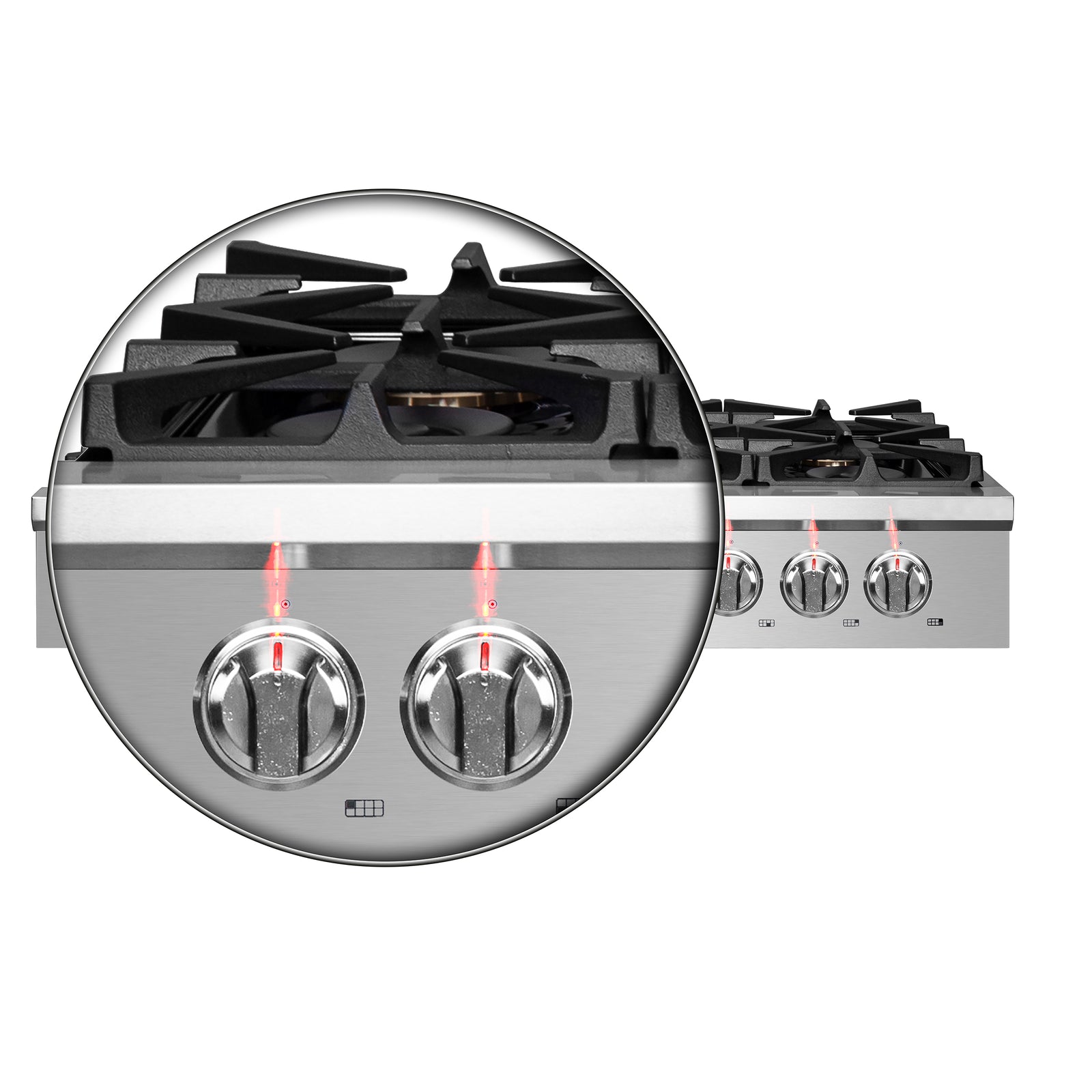 FORNO - Spezia 48-Inch Gas Rangetop, 8 Burners, Wok Ring and Grill/Griddle in Stainless Steel FORNO - Spezia 48-Inch Gas Rangetop, 8 Burners, Wok Ring and Grill/Griddle in Stainless Steel