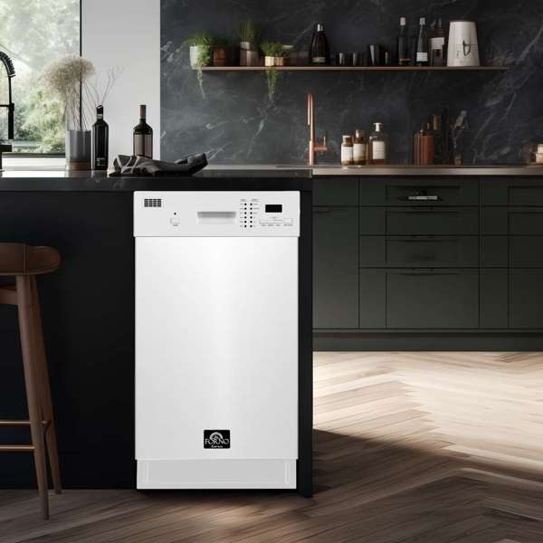 FORNO - Polo 18" Dishwasher White | FDWBI8041-18WHT FORNO - Polo 18" Dishwasher White | FDWBI8041-18WHT