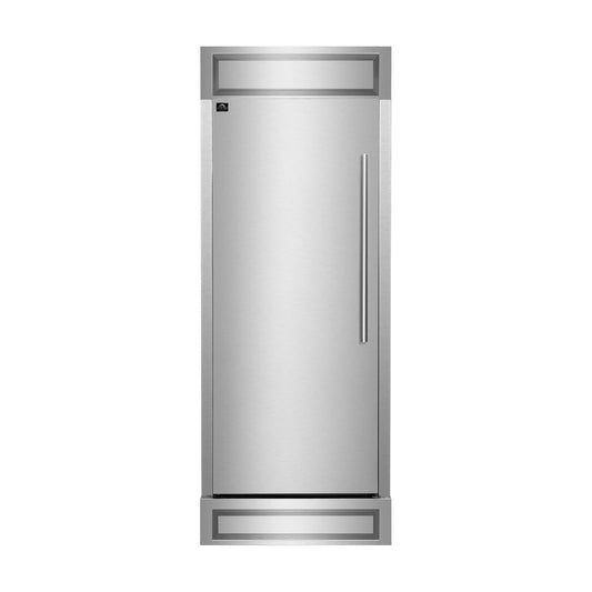 FORNO - 32" Maderno Right Swing Convertible Refrigerator/Freezer Built-In with Decorative Grill Trim, 13.6 cu.ft. Stainless Steel