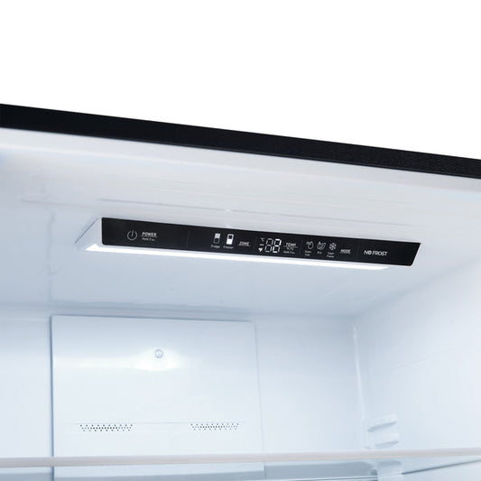 Forno - 31" Milano Espresso Bottom Freezer Right Swing Door Refrigerator in Black, 17.2 cu. ft. Additionnal Antique Brass Handles Included - FFFFD1785-31BLK