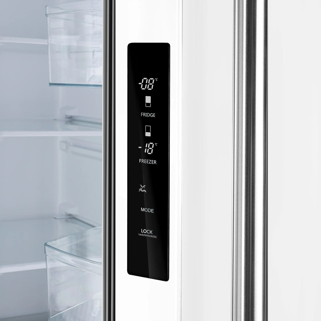 FORNO - 30 in. Espresso Gallipoli French Door White Refrigerator, 17.5 cu. ft. Capacity with Ice Maker FORNO - 30 in. Espresso Gallipoli French Door White Refrigerator, 17.5 cu. ft. Capacity with Ice Maker