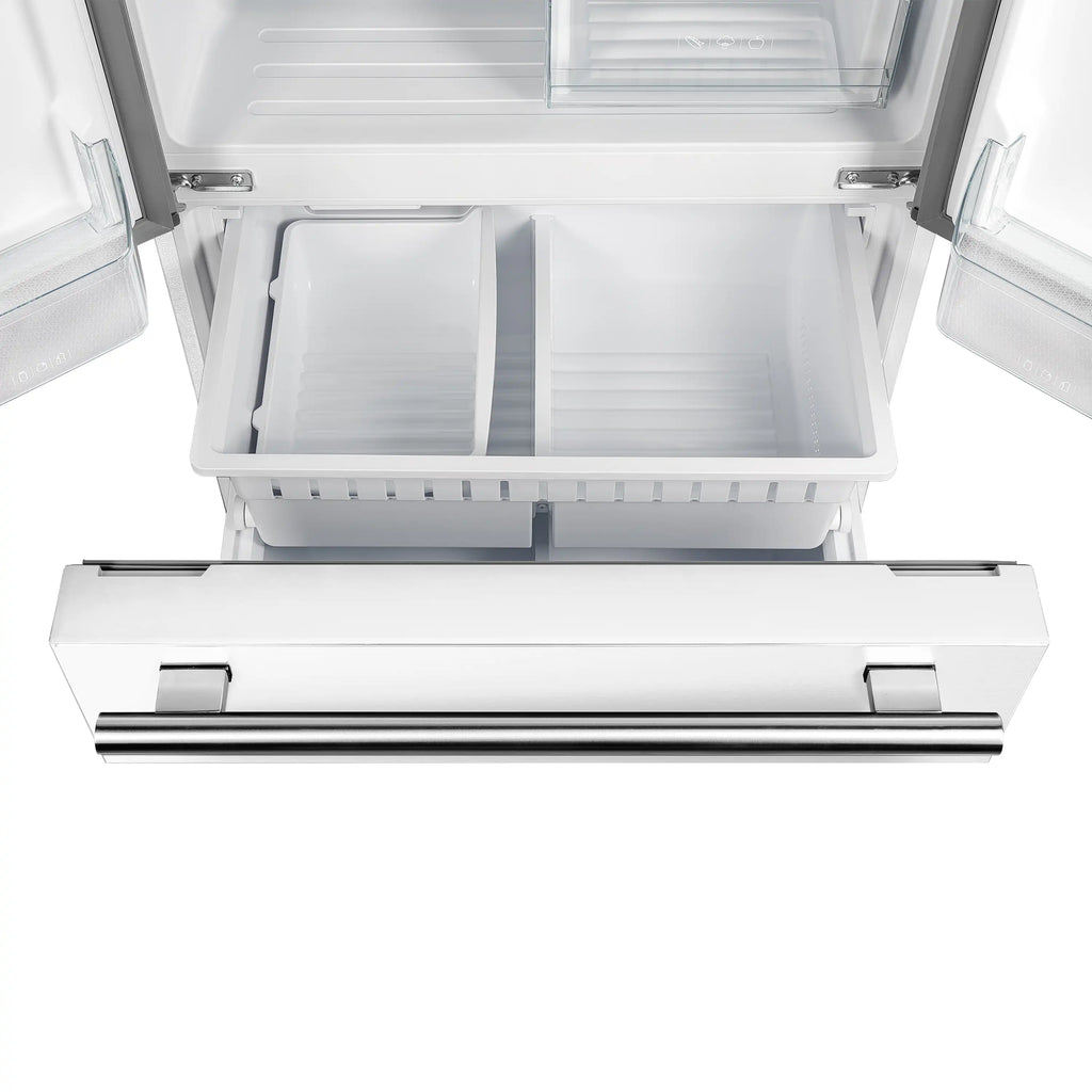 FORNO - 30 in. Espresso Gallipoli French Door White Refrigerator, 17.5 cu. ft. Capacity with Ice Maker FORNO - 30 in. Espresso Gallipoli French Door White Refrigerator, 17.5 cu. ft. Capacity with Ice Maker