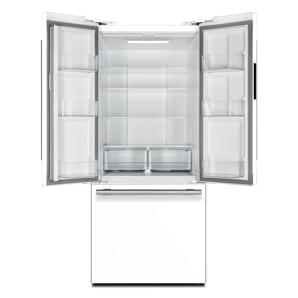 FORNO - 30 in. Espresso Gallipoli French Door White Refrigerator, 17.5 cu. ft. Capacity with Ice Maker FORNO - 30 in. Espresso Gallipoli French Door White Refrigerator, 17.5 cu. ft. Capacity with Ice Maker
