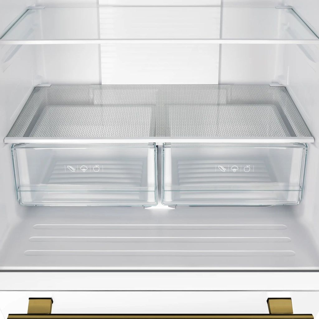 FORNO - 30 in. Espresso Gallipoli French Door White Refrigerator, 17.5 cu. ft. Capacity with Ice Maker FORNO - 30 in. Espresso Gallipoli French Door White Refrigerator, 17.5 cu. ft. Capacity with Ice Maker