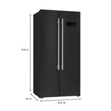 Forno - Salerno Espresso 33-inch Side-by-Side 15.6 Cu.Ft. Black Refrigerator - FFRBI1805-33BLK Forno - Salerno Espresso 33-inch Side-by-Side 15.6 Cu.Ft. Black Refrigerator - FFRBI1805-33BLK
