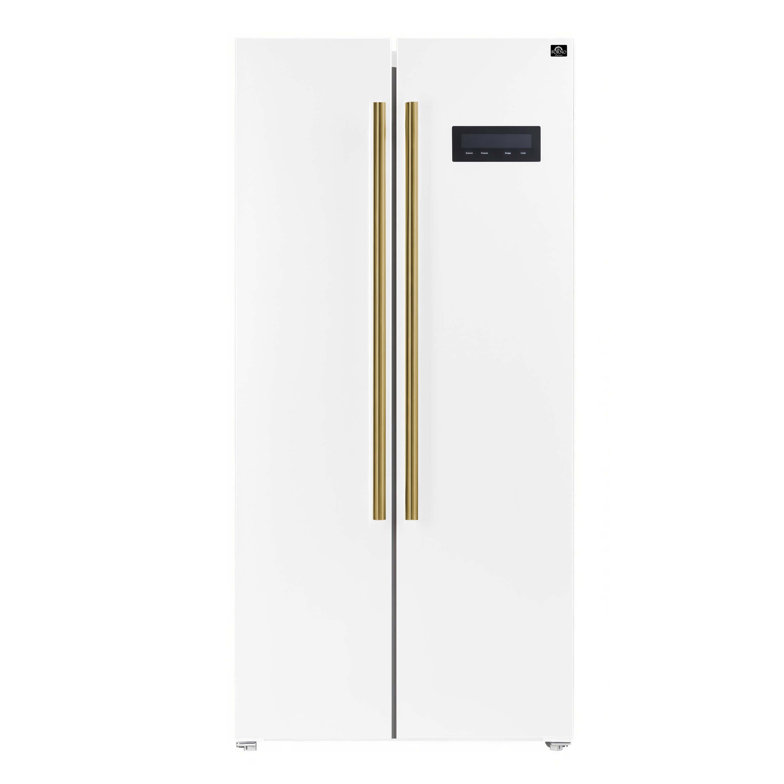 FORNO -  Salerno Espresso 33-inch Side-by-Side 15.6 Cu.Ft. White Refrigerator Additional Stainless steel Handles Included FORNO -  Salerno Espresso 33-inch Side-by-Side 15.6 Cu.Ft. White Refrigerator Additional Stainless steel Handles Included