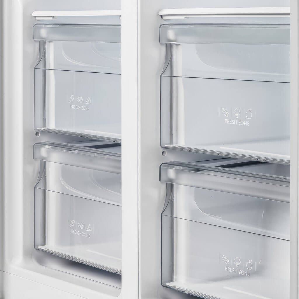 FORNO -  Salerno Espresso 33-inch Side-by-Side 15.6 Cu.Ft. White Refrigerator Additional Stainless steel Handles Included FORNO -  Salerno Espresso 33-inch Side-by-Side 15.6 Cu.Ft. White Refrigerator Additional Stainless steel Handles Included