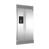 FORNO - 36-Inch Built-In Side by Side French Door Refrigerator with Decorative Grill in Stainless Steel FORNO - 36-Inch Built-In Side by Side French Door Refrigerator with Decorative Grill in Stainless Steel