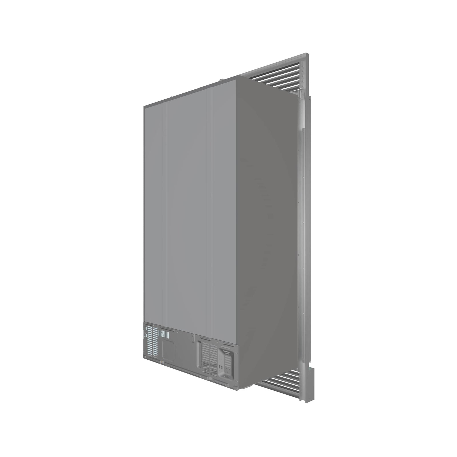 FORNO - 36-Inch Built-In Side by Side French Door Refrigerator with Decorative Grill in Stainless Steel FORNO - 36-Inch Built-In Side by Side French Door Refrigerator with Decorative Grill in Stainless Steel