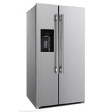 FORNO - 36-Inch Built-In Side by Side French Door Refrigerator with Decorative Grill in Stainless Steel FORNO - 36-Inch Built-In Side by Side French Door Refrigerator with Decorative Grill in Stainless Steel