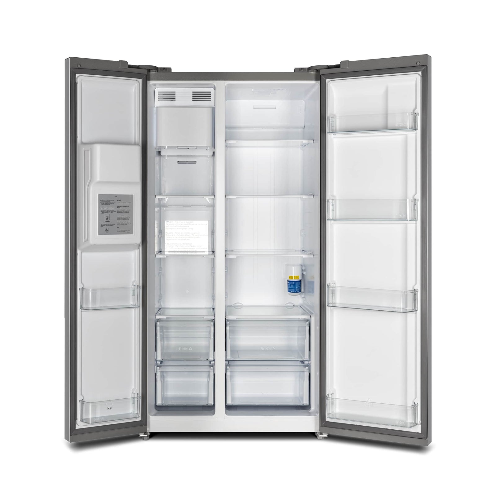 FORNO - 36-Inch Built-In Side by Side French Door Refrigerator with Decorative Grill in Stainless Steel FORNO - 36-Inch Built-In Side by Side French Door Refrigerator with Decorative Grill in Stainless Steel