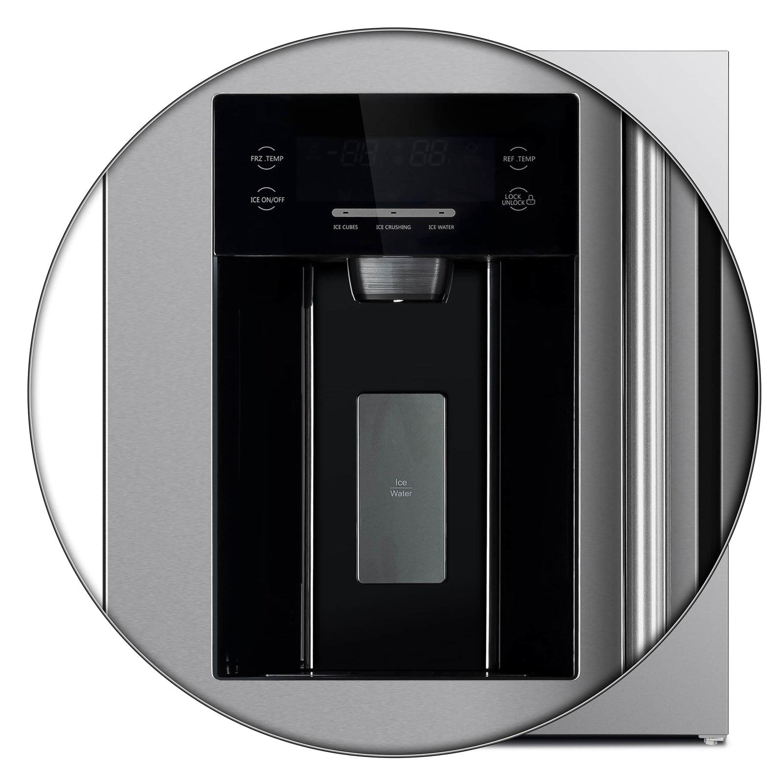 FORNO - 36-Inch Built-In Side by Side French Door Refrigerator with Decorative Grill in Stainless Steel FORNO - 36-Inch Built-In Side by Side French Door Refrigerator with Decorative Grill in Stainless Steel