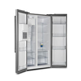 FORNO - 36-Inch Built-In Side by Side French Door Refrigerator with Decorative Grill in Stainless Steel FORNO - 36-Inch Built-In Side by Side French Door Refrigerator with Decorative Grill in Stainless Steel