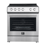 FORNO - Leonardo Espresso 30-Inch Electric Range with 5.0 cu. Ft. Electric Oven - Stainless Steel FORNO - Leonardo Espresso 30-Inch Electric Range with 5.0 cu. Ft. Electric Oven - Stainless Steel