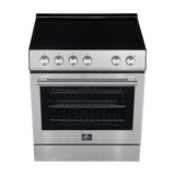 FORNO - Leonardo Espresso 30-Inch Electric Range with 5.0 cu. Ft. Electric Oven - Stainless Steel FORNO - Leonardo Espresso 30-Inch Electric Range with 5.0 cu. Ft. Electric Oven - Stainless Steel