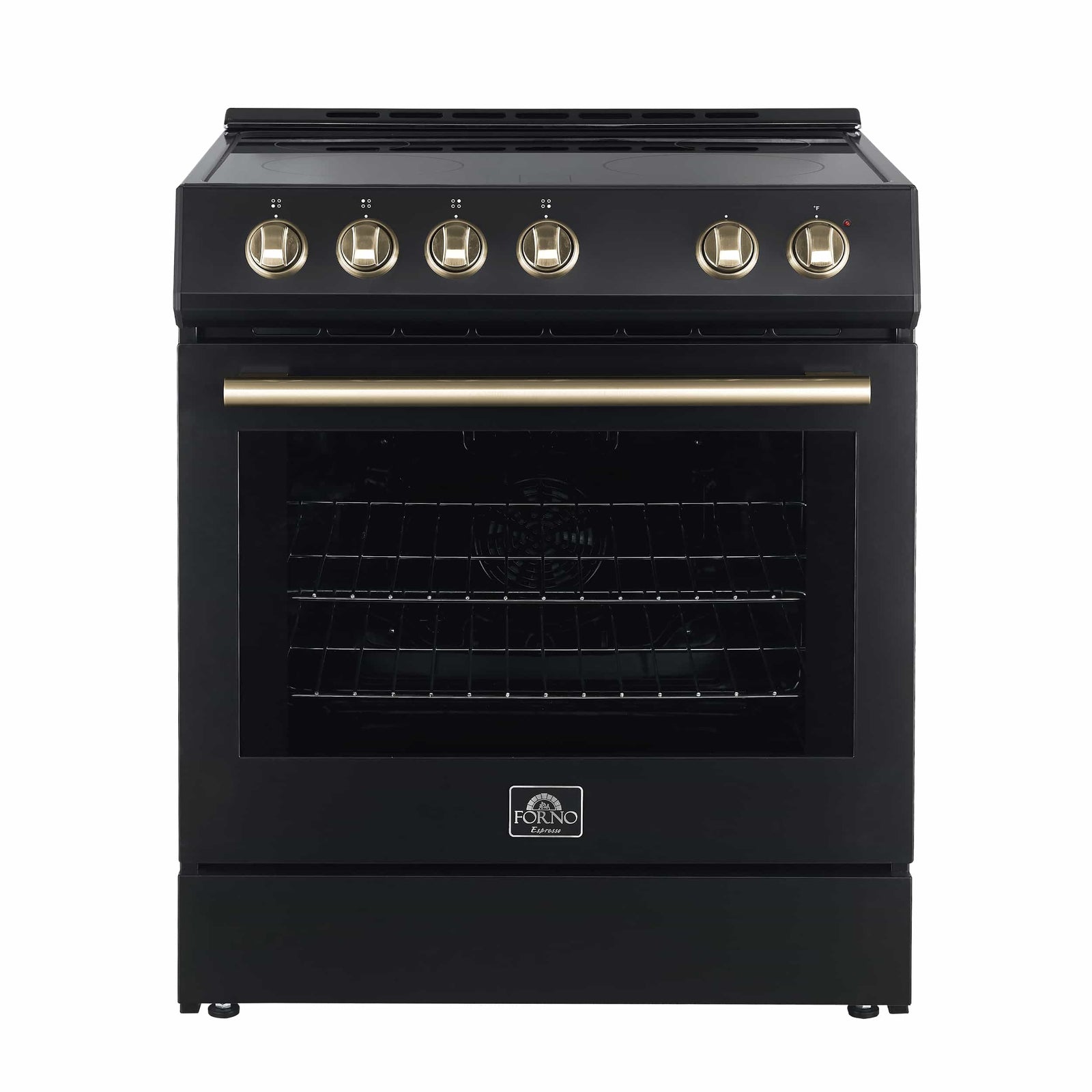 FORNO - Leonardo Espresso 30-Inch Electric Range with 5.0 cu. Ft. Electric Oven - Black FORNO - Leonardo Espresso 30-Inch Electric Range with 5.0 cu. Ft. Electric Oven - Black