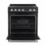 FORNO - Leonardo Espresso 30-Inch Electric Range with 5.0 cu. Ft. Electric Oven - Black FORNO - Leonardo Espresso 30-Inch Electric Range with 5.0 cu. Ft. Electric Oven - Black