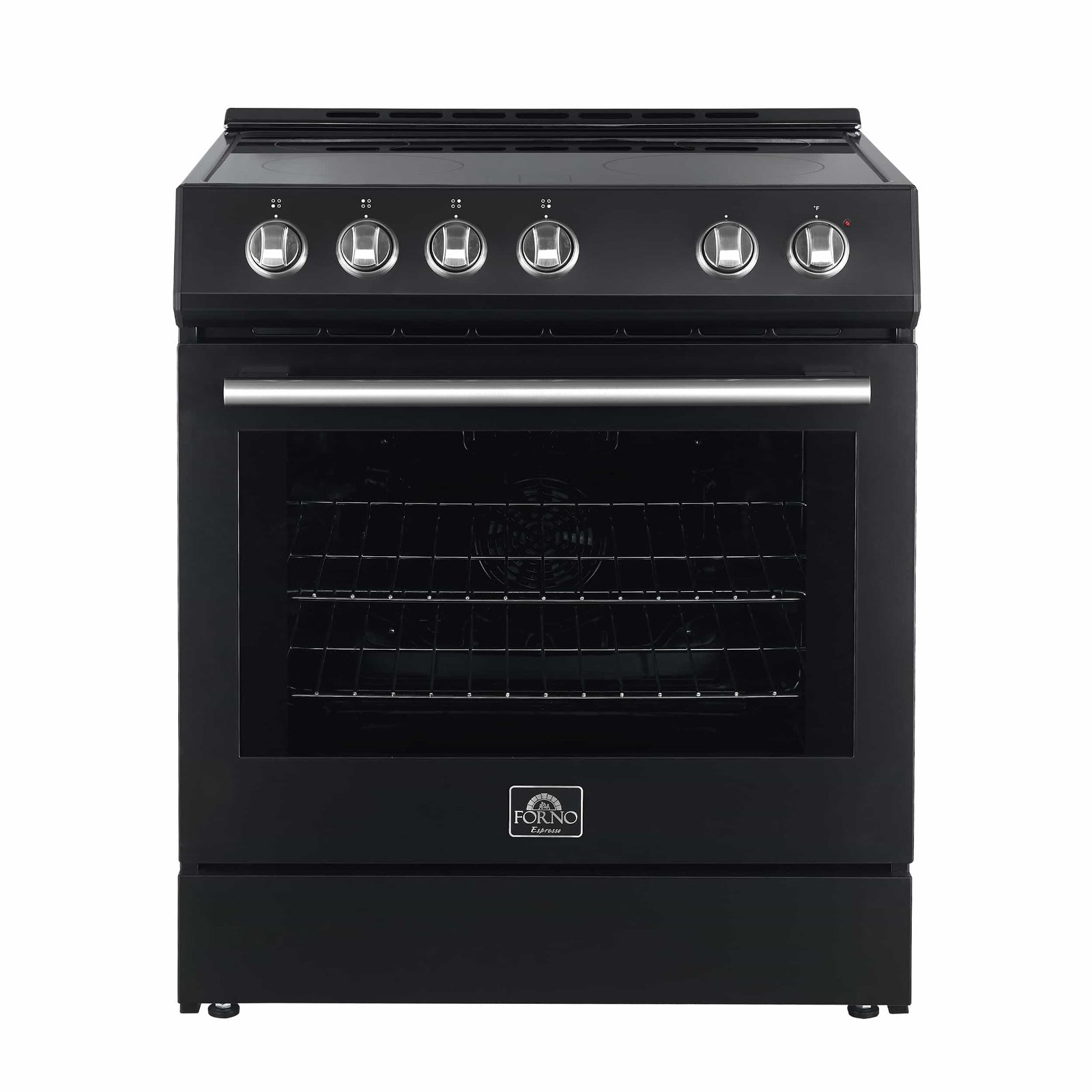 FORNO - Leonardo Espresso 30-Inch Electric Range with 5.0 cu. Ft. Electric Oven - Black FORNO - Leonardo Espresso 30-Inch Electric Range with 5.0 cu. Ft. Electric Oven - Black