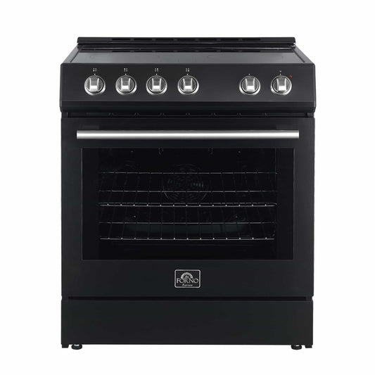 FORNO - Leonardo Espresso 30-Inch Electric Range with 5.0 cu. Ft. Electric Oven - Black