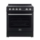 FORNO - Leonardo Espresso 30-Inch Electric Range with 5.0 cu. Ft. Electric Oven - Black FORNO - Leonardo Espresso 30-Inch Electric Range with 5.0 cu. Ft. Electric Oven - Black