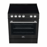 FORNO - Leonardo Espresso 30-Inch Electric Range with 5.0 cu. Ft. Electric Oven - Black FORNO - Leonardo Espresso 30-Inch Electric Range with 5.0 cu. Ft. Electric Oven - Black