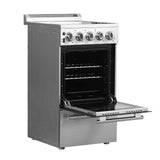 FORNO - 20-Inch Pallerano Electric Range with 4 Burners in Stainless Steel FORNO - 20-Inch Pallerano Electric Range with 4 Burners in Stainless Steel