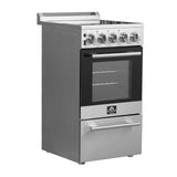 FORNO - 20-Inch Pallerano Electric Range with 4 Burners in Stainless Steel FORNO - 20-Inch Pallerano Electric Range with 4 Burners in Stainless Steel