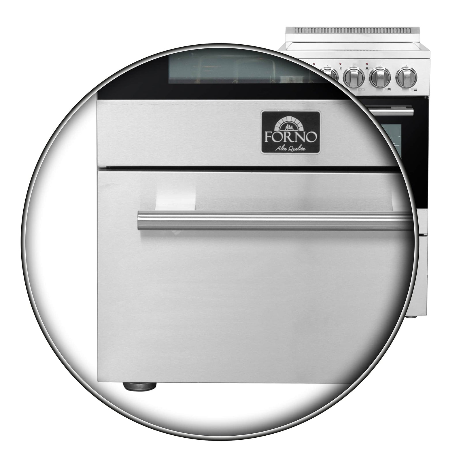 FORNO - 20-Inch Pallerano Electric Range with 4 Burners in Stainless Steel FORNO - 20-Inch Pallerano Electric Range with 4 Burners in Stainless Steel