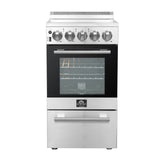 FORNO - 20-Inch Pallerano Electric Range with 4 Burners in Stainless Steel FORNO - 20-Inch Pallerano Electric Range with 4 Burners in Stainless Steel