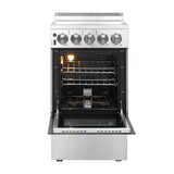FORNO - 20-Inch Pallerano Electric Range with 4 Burners in Stainless Steel FORNO - 20-Inch Pallerano Electric Range with 4 Burners in Stainless Steel