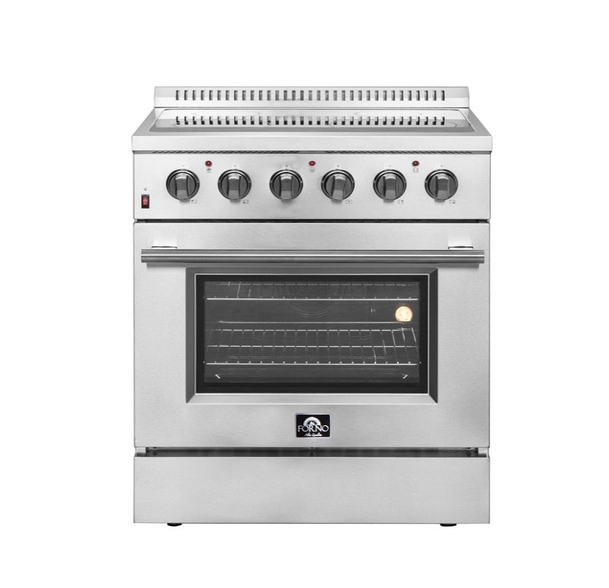 FORNO - Galiano 30-Inch Electric Range with Convection Oven in Stainless Steel FORNO - Galiano 30-Inch Electric Range with Convection Oven in Stainless Steel