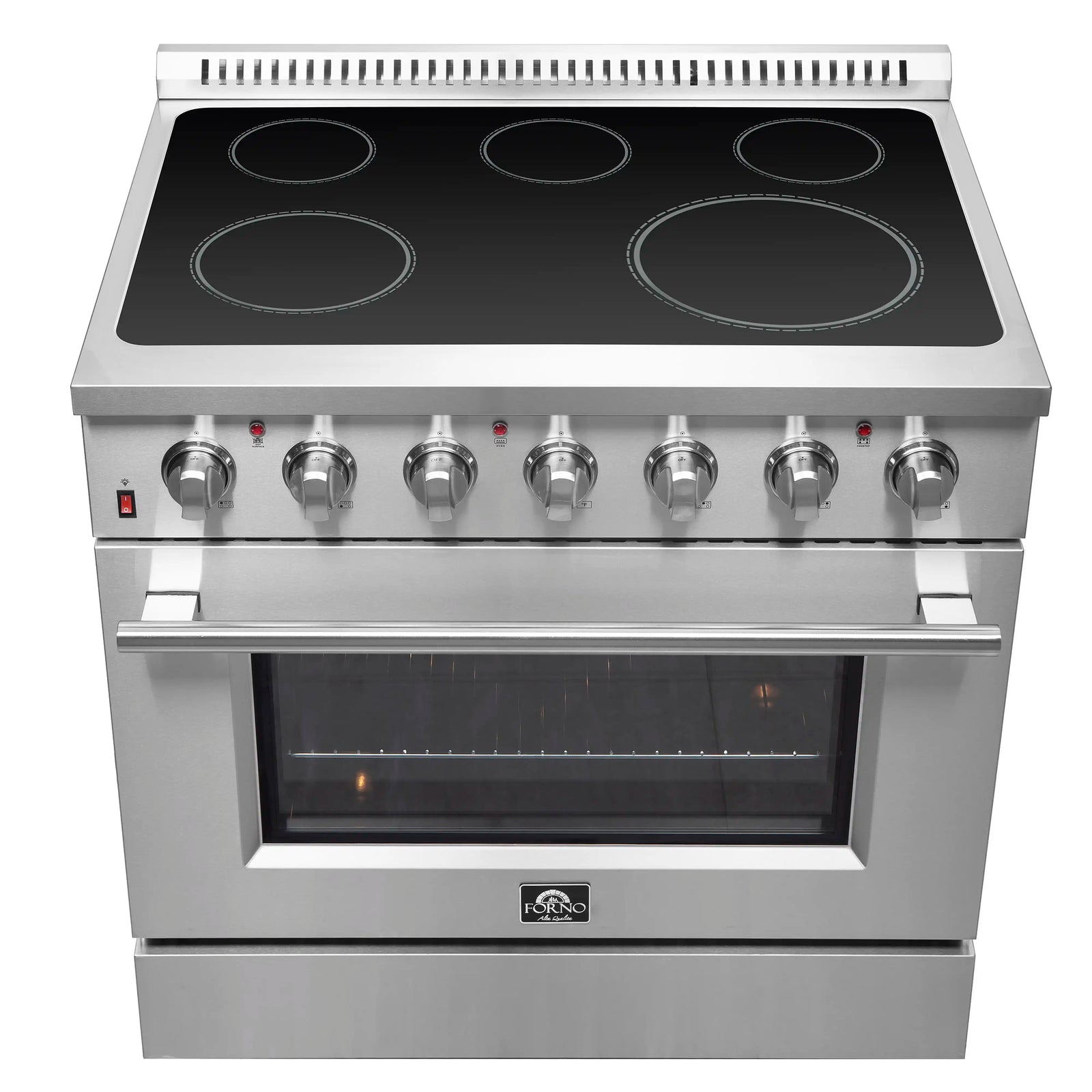 FORNO - Galiano 36-Inch Electric Range with Convection Oven in Stainless Steel FORNO - Galiano 36-Inch Electric Range with Convection Oven in Stainless Steel