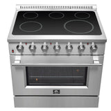 FORNO - Galiano 36-Inch Electric Range with Convection Oven in Stainless Steel FORNO - Galiano 36-Inch Electric Range with Convection Oven in Stainless Steel