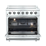 FORNO - Galiano 36-Inch Electric Range with Convection Oven in Stainless Steel FORNO - Galiano 36-Inch Electric Range with Convection Oven in Stainless Steel