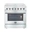 FORNO - Galiano 36-Inch Electric Range with Convection Oven in Stainless Steel