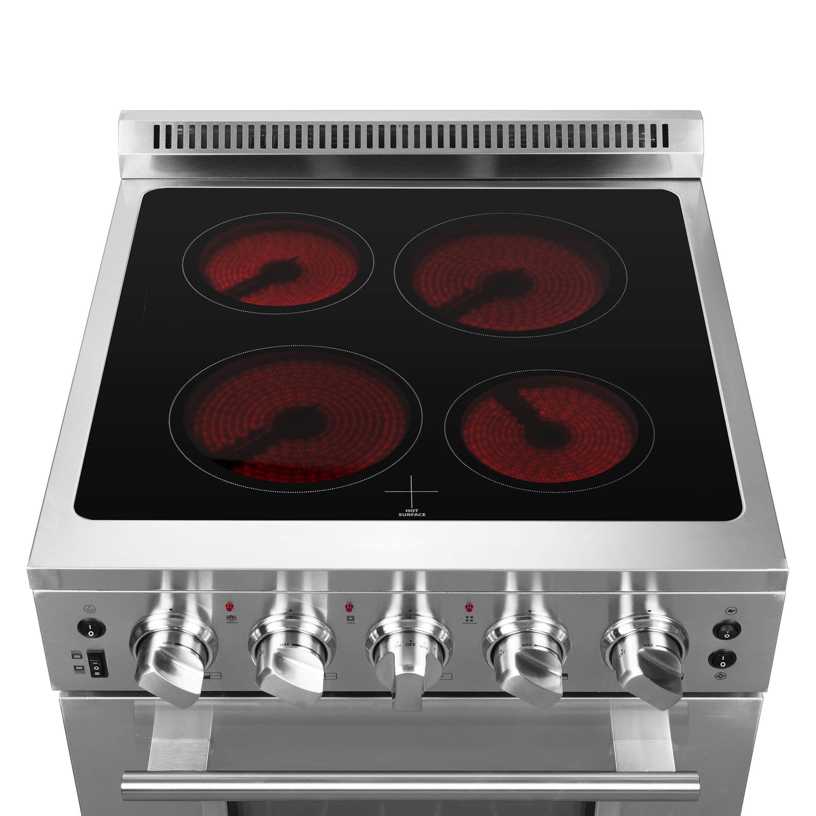 FORNO - 24-Inch Pro-Style Electric Range with 4 Burners in Stainless Steel FORNO - 24-Inch Pro-Style Electric Range with 4 Burners in Stainless Steel