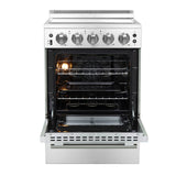 FORNO - 24-Inch Pro-Style Electric Range with 4 Burners in Stainless Steel FORNO - 24-Inch Pro-Style Electric Range with 4 Burners in Stainless Steel