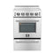 FORNO - 24-Inch Pro-Style Electric Range with 4 Burners in Stainless Steel