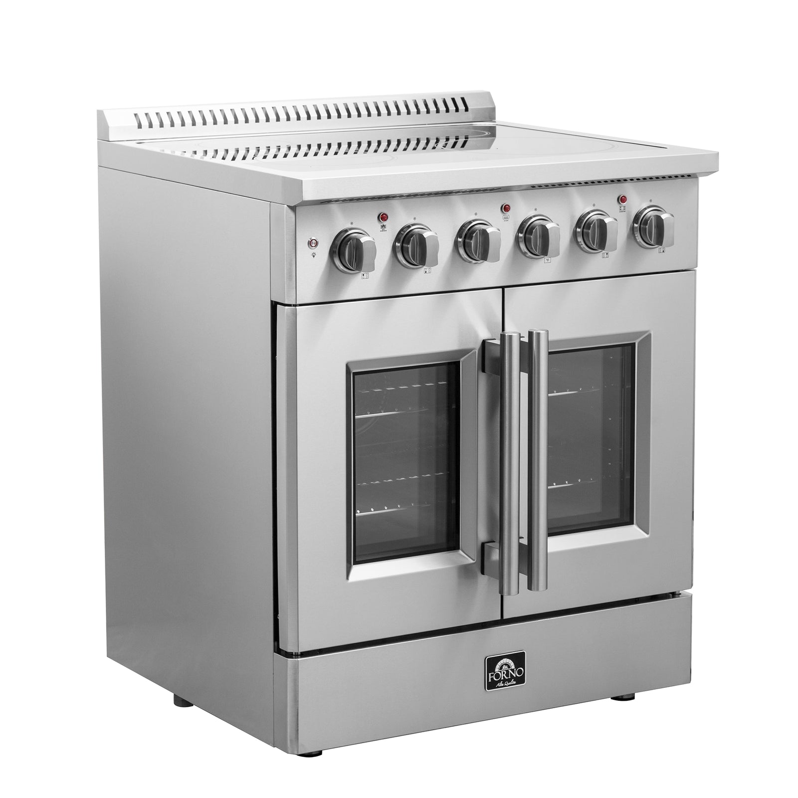 FORNO - Galiano 30-Inch French Door Electric Range with Convection Oven in Stainless Steel FORNO - Galiano 30-Inch French Door Electric Range with Convection Oven in Stainless Steel