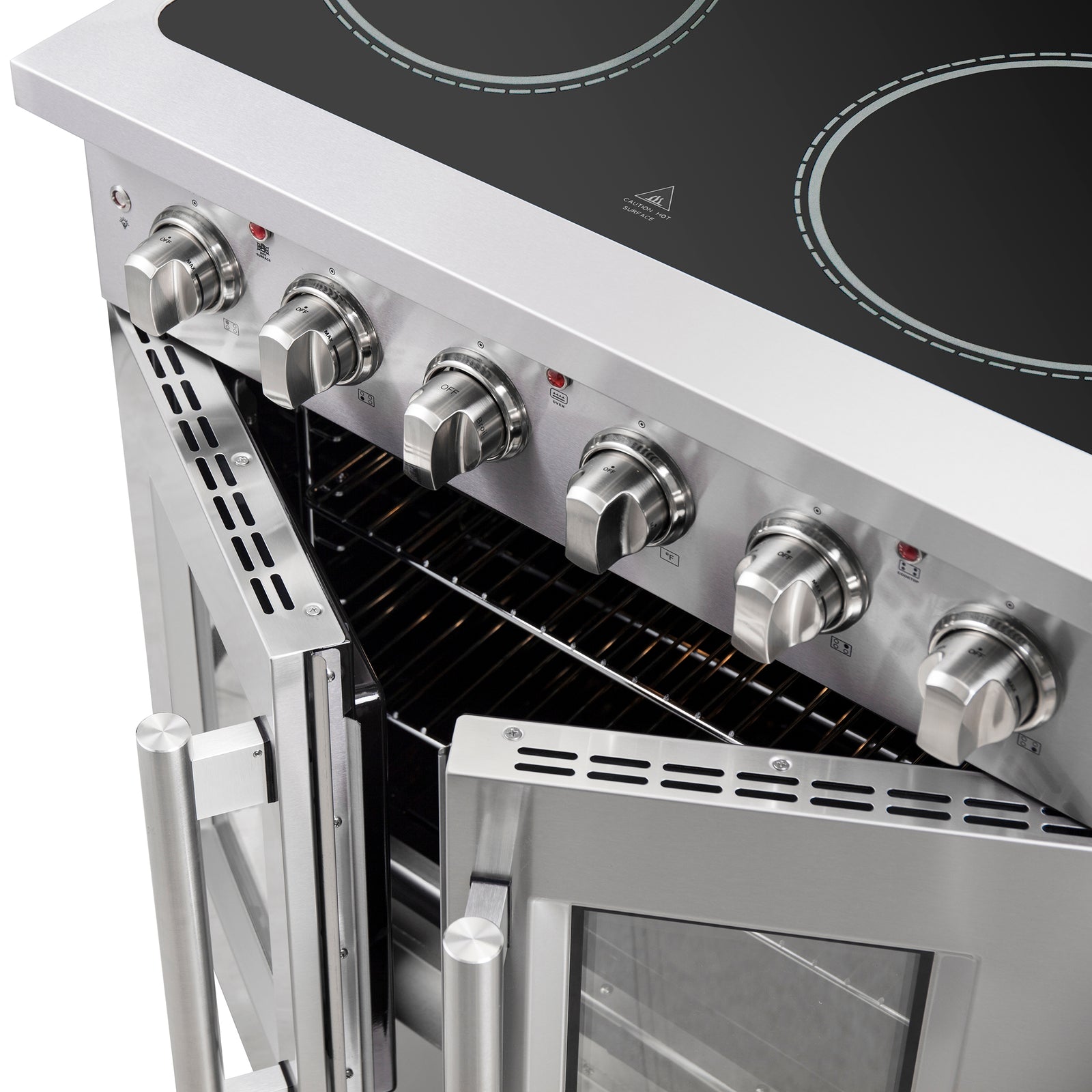 FORNO - Galiano 30-Inch French Door Electric Range with Convection Oven in Stainless Steel FORNO - Galiano 30-Inch French Door Electric Range with Convection Oven in Stainless Steel