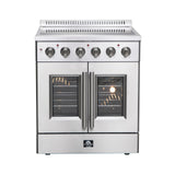 FORNO - Galiano 30-Inch French Door Electric Range with Convection Oven in Stainless Steel FORNO - Galiano 30-Inch French Door Electric Range with Convection Oven in Stainless Steel