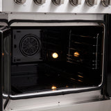 FORNO - Galiano 30-Inch French Door Electric Range with Convection Oven in Stainless Steel FORNO - Galiano 30-Inch French Door Electric Range with Convection Oven in Stainless Steel